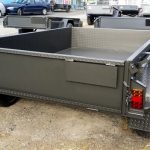 Charcoal colour tandem trailer